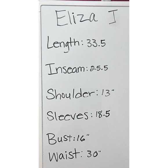 Eliza J Women's Wine Sweater Dress With Cutwork 3/4 Sleeve Fit & Flare Size L - Picture 13 of 13